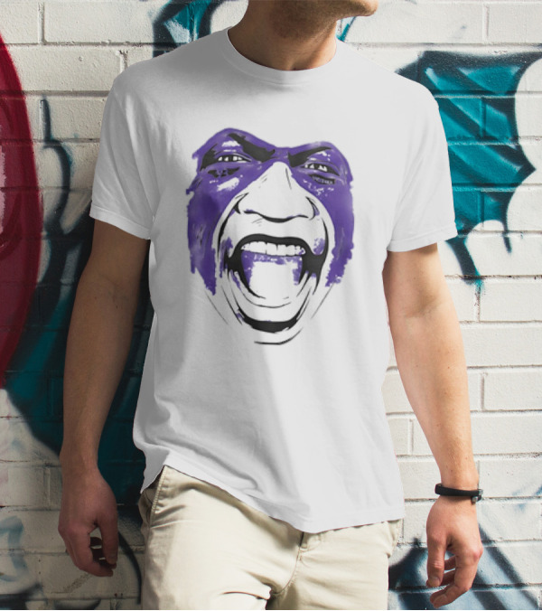 John Randle Minnesota Vikings Face Paint Scream T-Shirt