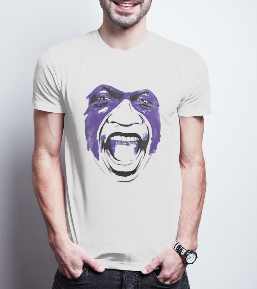 John Randle Minnesota Vikings Face Paint Scream T-Shirt