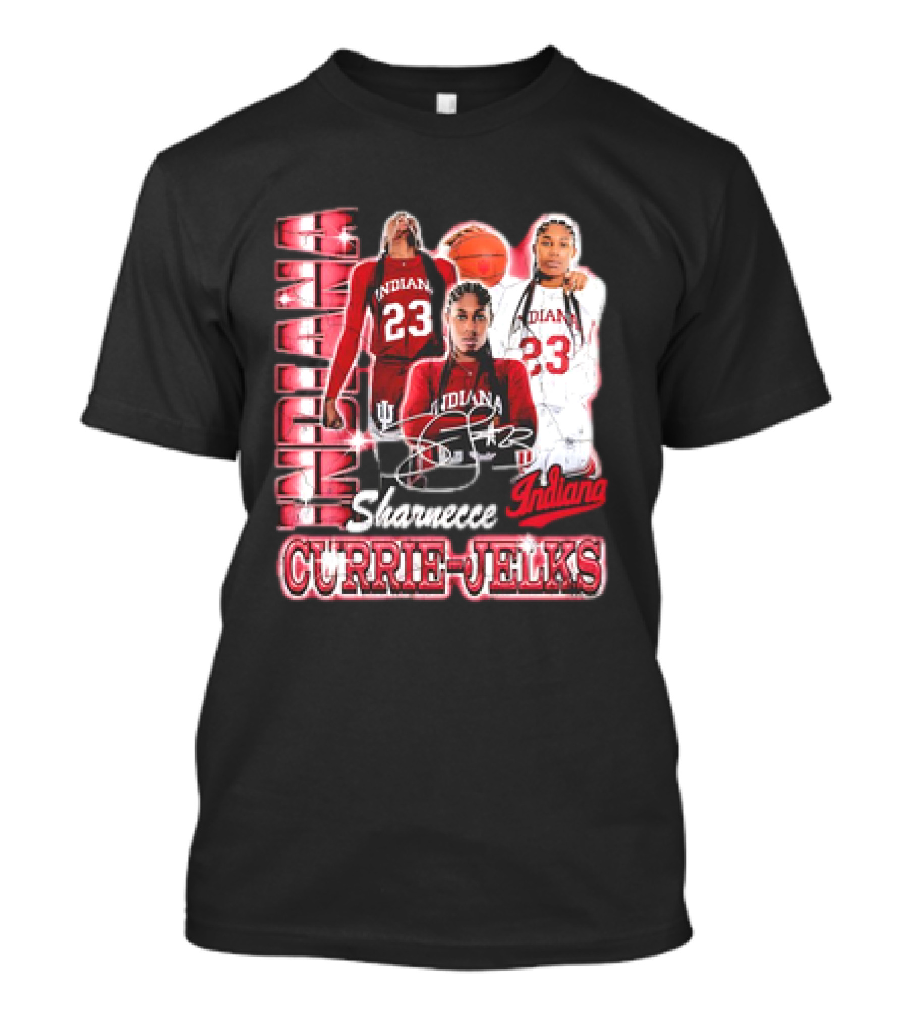 Sharnecce Currie-Jelks Indiana Hoosiers Basketball 23 Red Jersey 90s T-Shirt