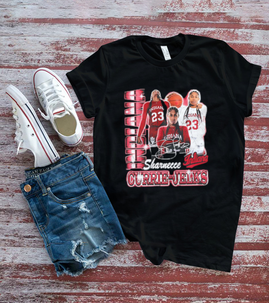 Sharnecce Currie-Jelks Indiana Hoosiers Basketball 23 Red Jersey 90s T-Shirt