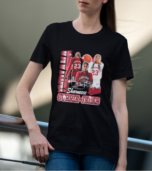 Sharnecce Currie-Jelks Indiana Hoosiers Basketball 23 Red Jersey 90s T-Shirt