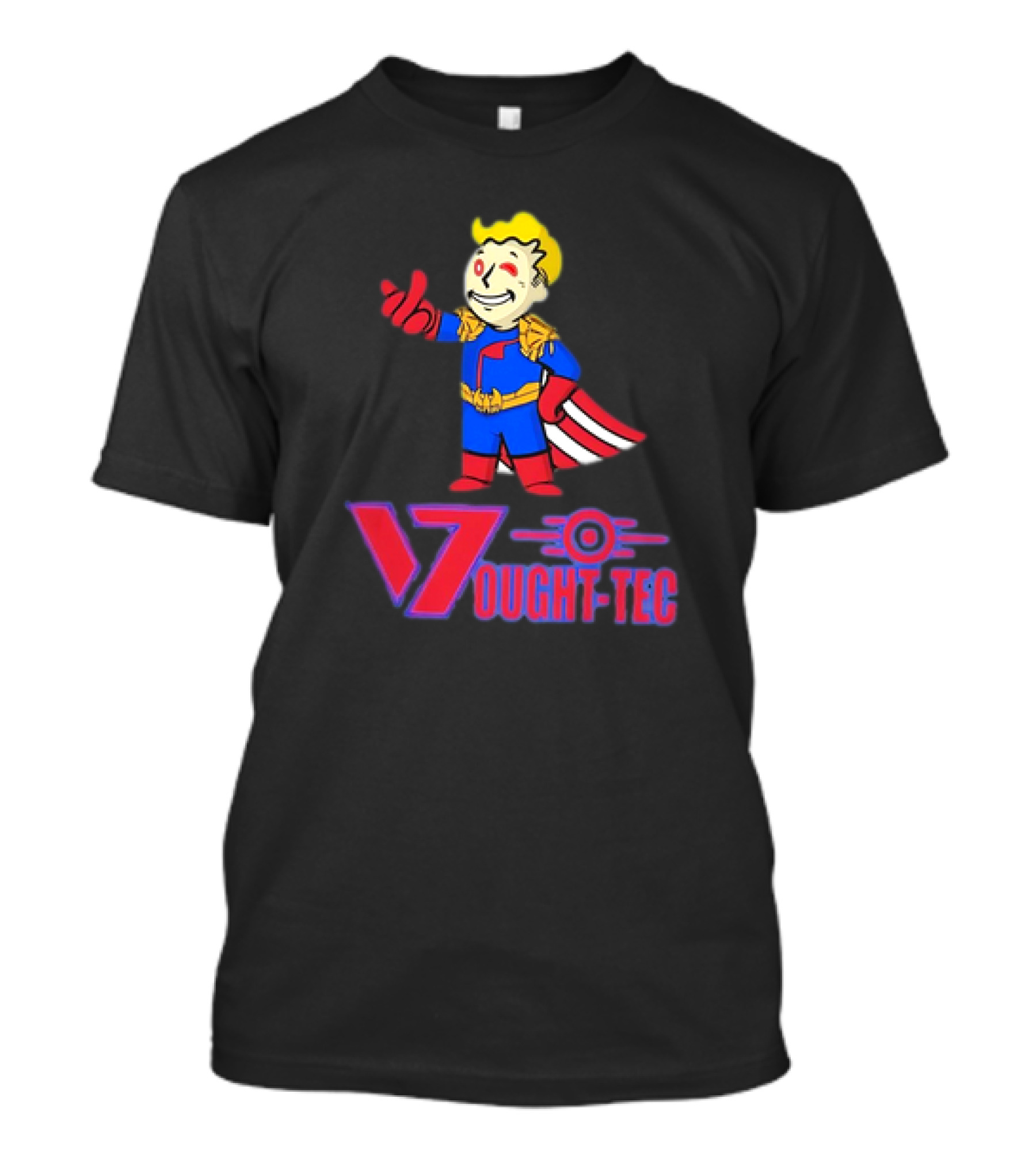 Vought Tec Homelander Vault Boy Crossover Image T-Shirt