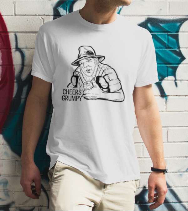 Cheers Grumpy Bearded Hat Man Double Thumbs Up T-Shirt