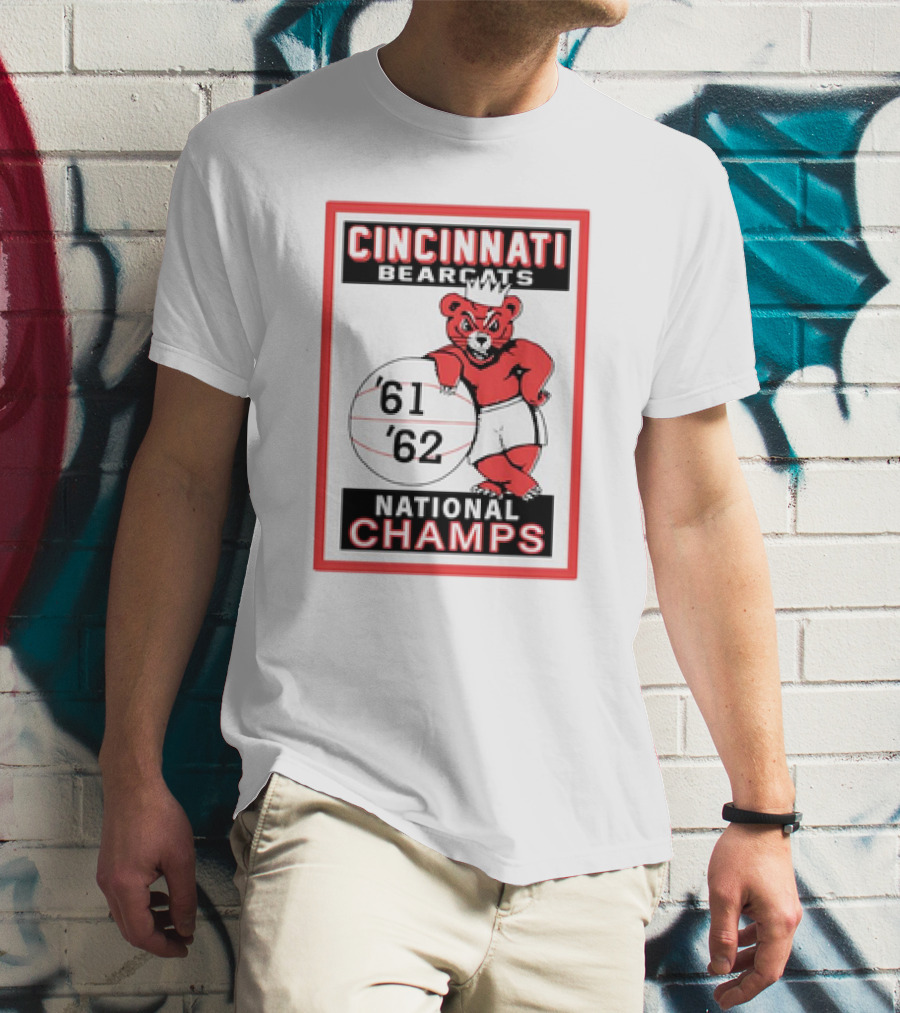 Cincinnati Bearcats 1961 1962 Basketball National Champs Retro T-Shirt