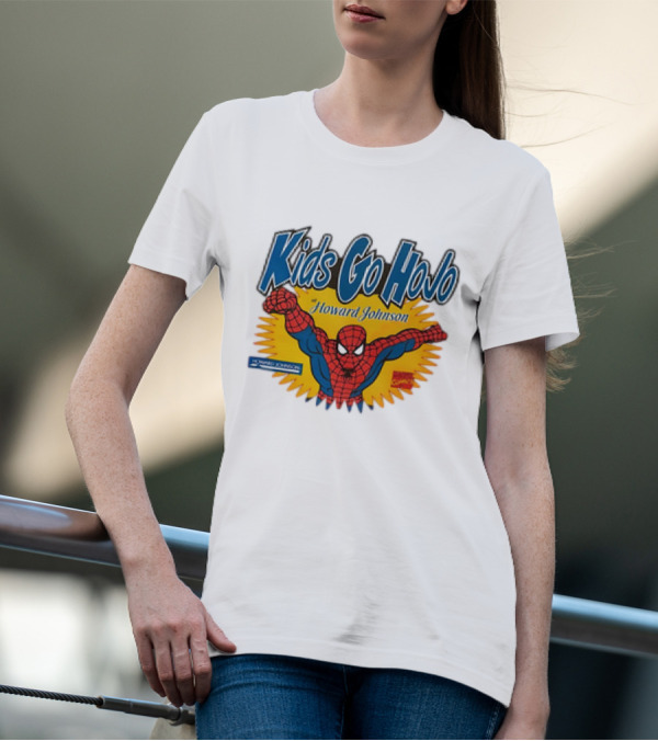 Kids Go Hojo Howard Johnson Spider-Man Vintage Promotion T-Shirt