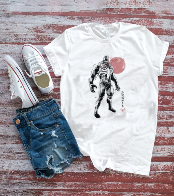 Venom Dark Symbiote Sumi-e Japanese Kanji Style Supervillain T-Shirt