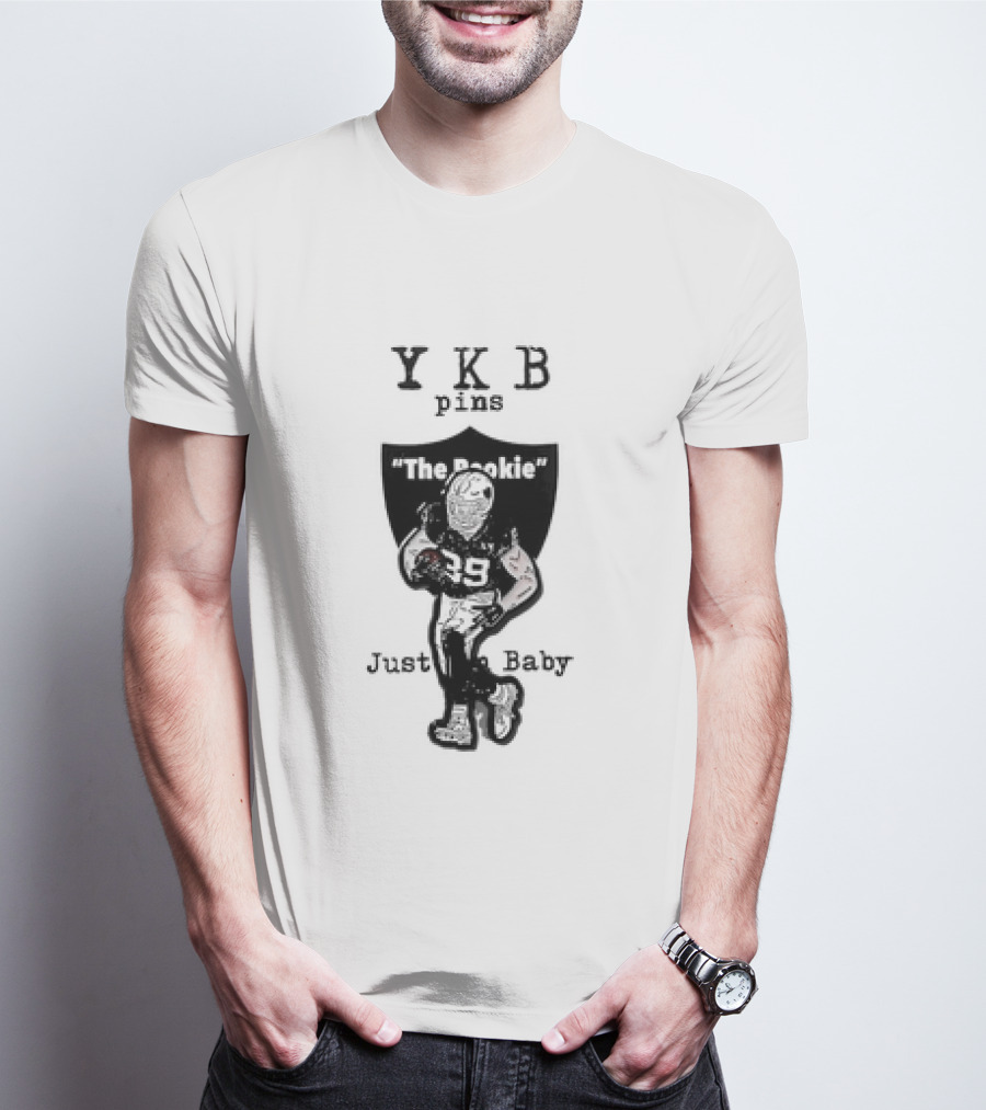 YKB Pins The Rookie Just Baby Las Vegas Raiders T-Shirt