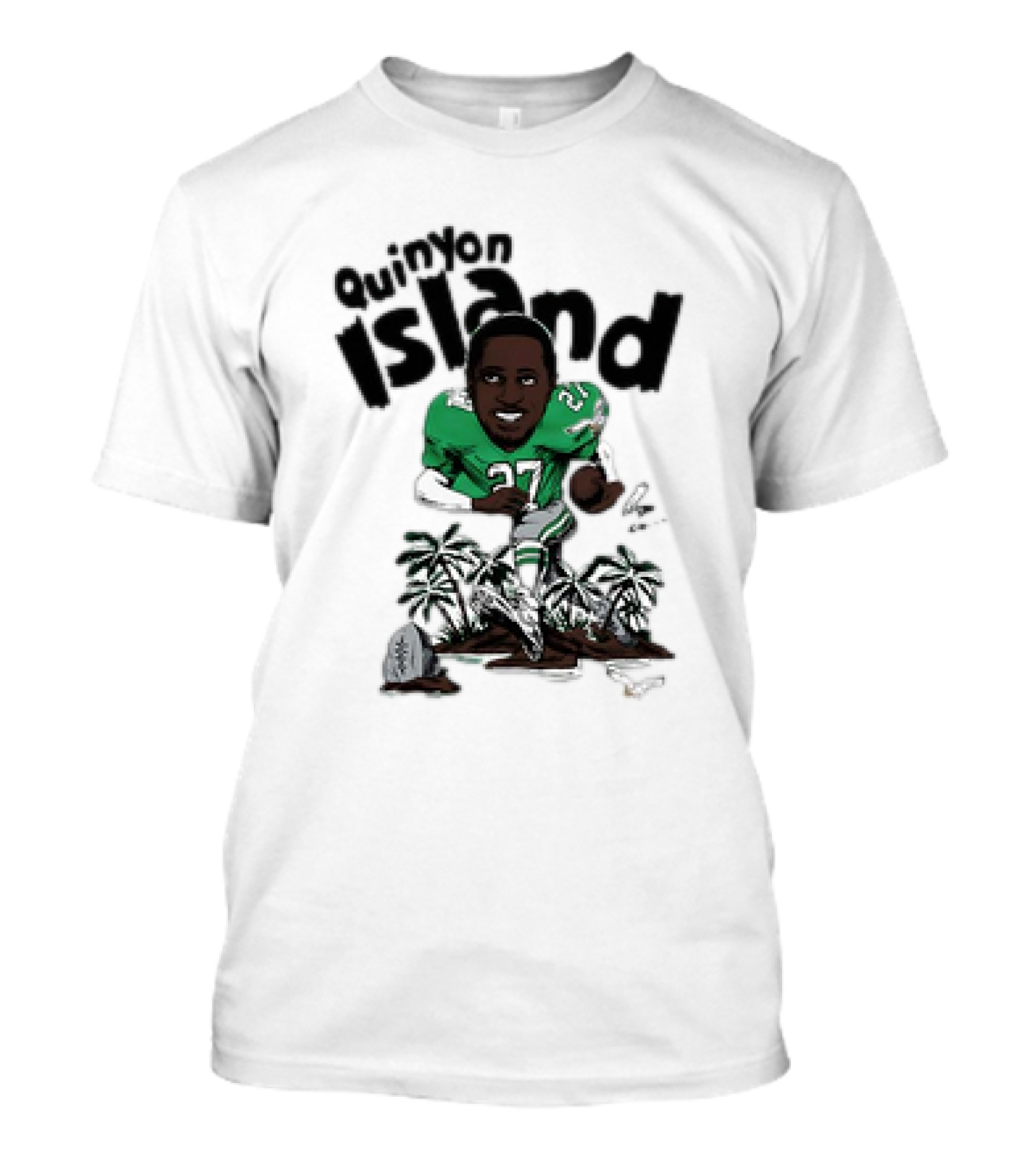 Quinyon Island Philadelphia Eagles Caricature T-Shirt