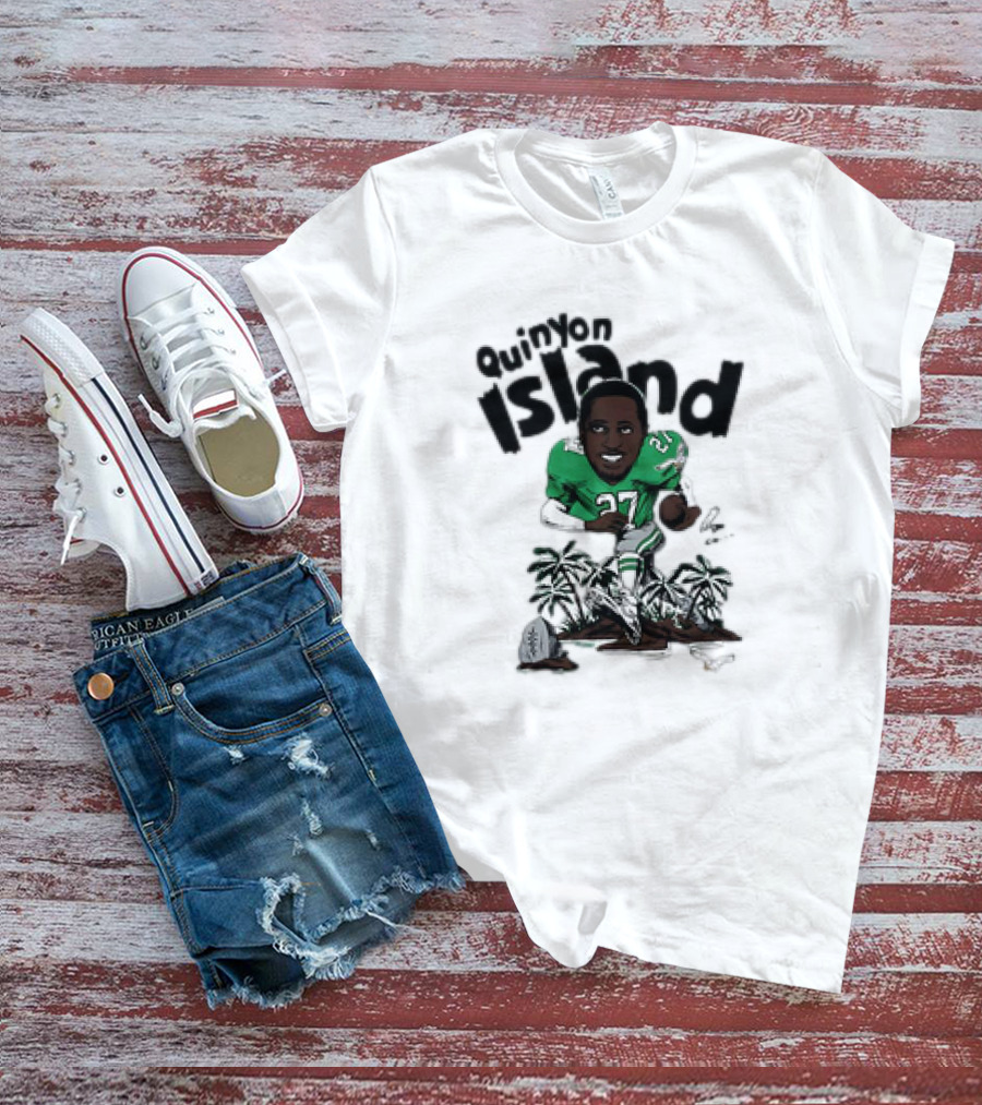 Quinyon Island Philadelphia Eagles Caricature T-Shirt