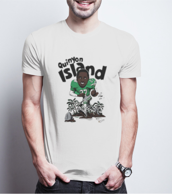 Quinyon Island Philadelphia Eagles Caricature T-Shirt