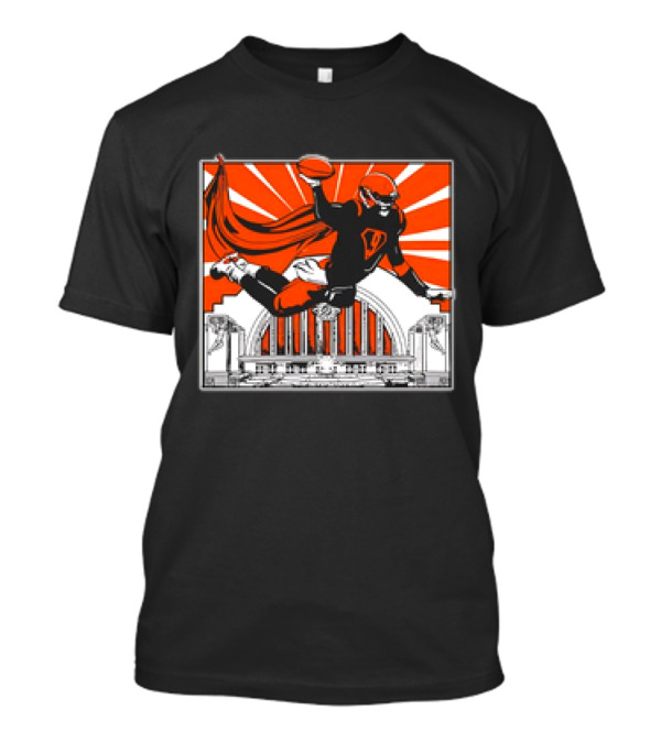 Cincinnati Bengals Superhero Joe Burrow Union Terminal Fan T-Shirt