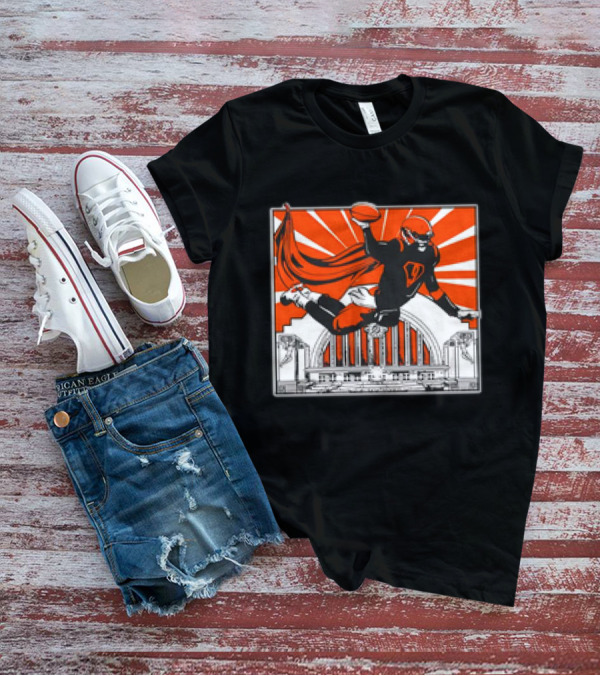 Cincinnati Bengals Superhero Joe Burrow Union Terminal Fan T-Shirt