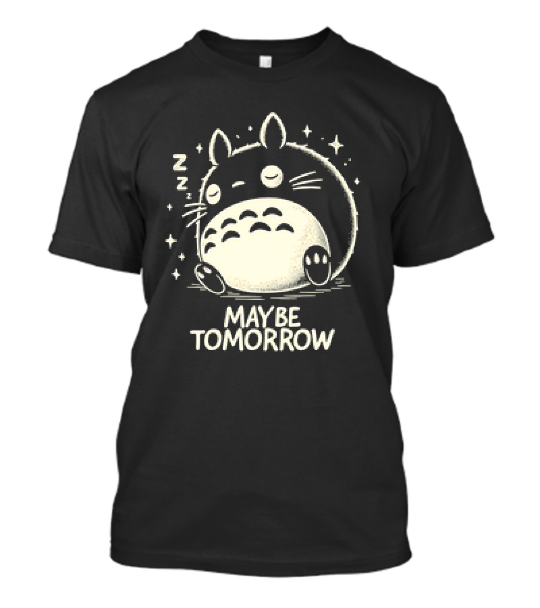Napping Totoro Maybe Tomorrow Zzz Stars T-Shirt