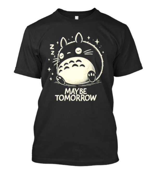 Napping Totoro Maybe Tomorrow Zzz Stars T-Shirt