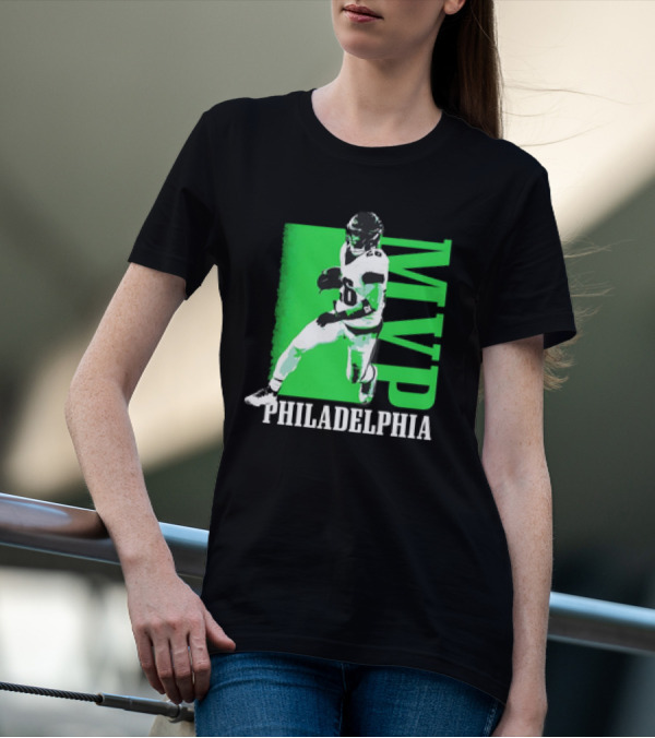 Philadelphia MVP Football Player Green Highlight T-Shirt