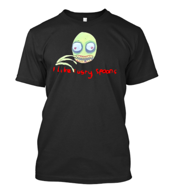 Salad Fingers I Like Rusty Spoons Green Character Face T-Shirt