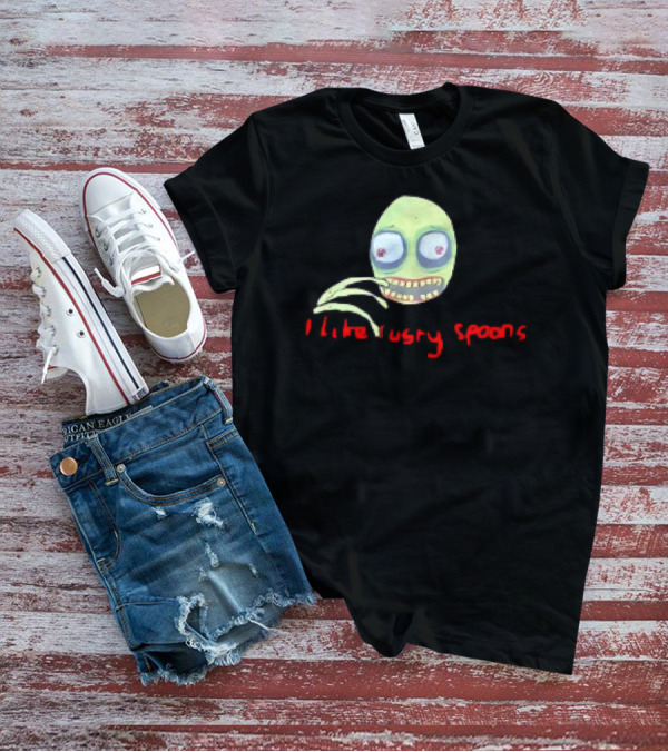 Salad Fingers I Like Rusty Spoons Green Character Face T-Shirt