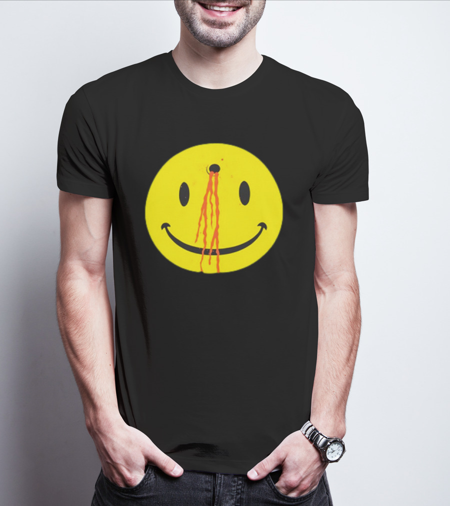 Wild Oats Shot Smiley Face Grunge T-Shirt