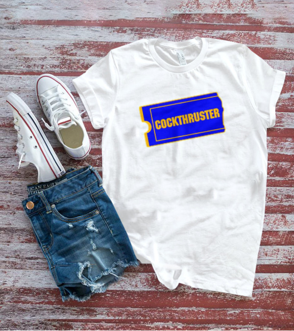 COCKTHRUSTER Blue And Yellow Ticket T-Shirt