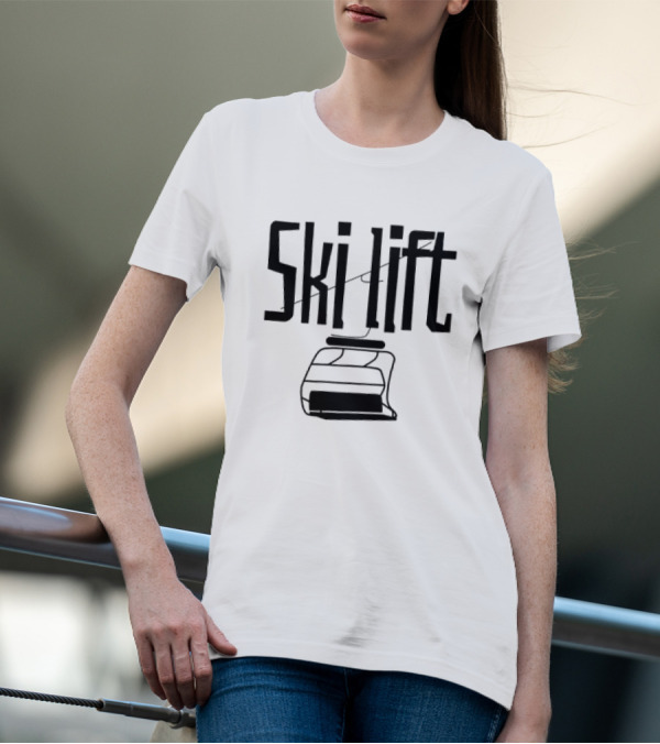 Ski Lift Chair Sketch T-Shirt