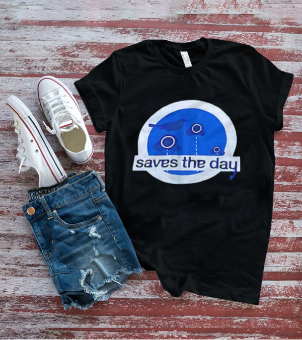 Saves The Day Bird Circular Icon Blue Background T-Shirt