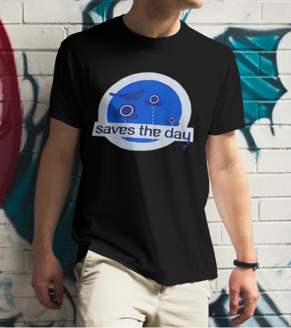 Saves The Day Bird Circular Icon Blue Background T-Shirt