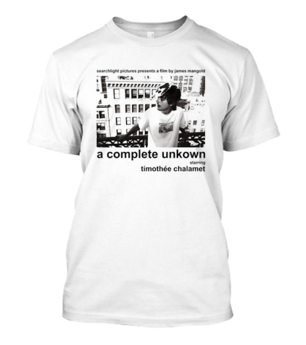 Searchlight Pictures Presents A Film By James Mangold A Complete Unknown Starring Timothée Chalamet T-Shirt