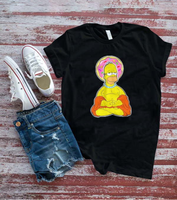 Homer Simpson Doughnut Enlightenment Buddha T-Shirt