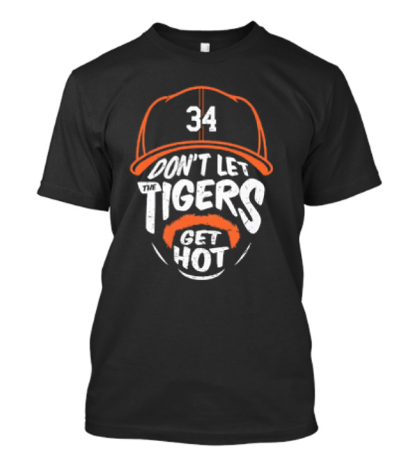 Jacob Ray Rogers 34 Detroit Tigers Don't Let The Tigers Get Hot Vintage T-Shirt