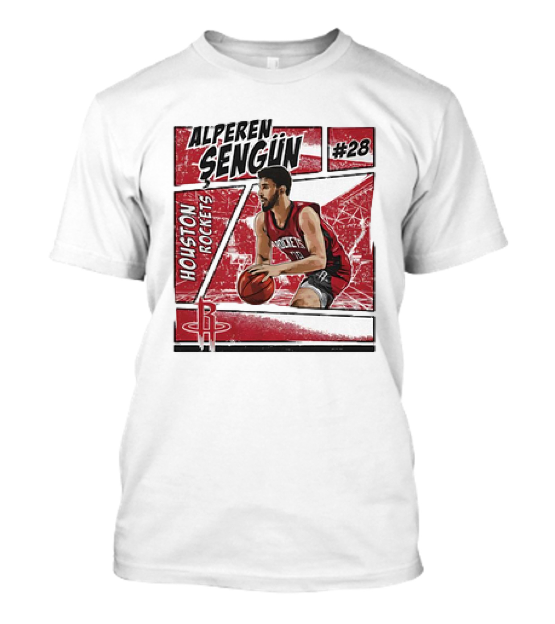 Alperen Sengun #28 Houston Rockets NBA Basketball Comic Vintage T-Shirt
