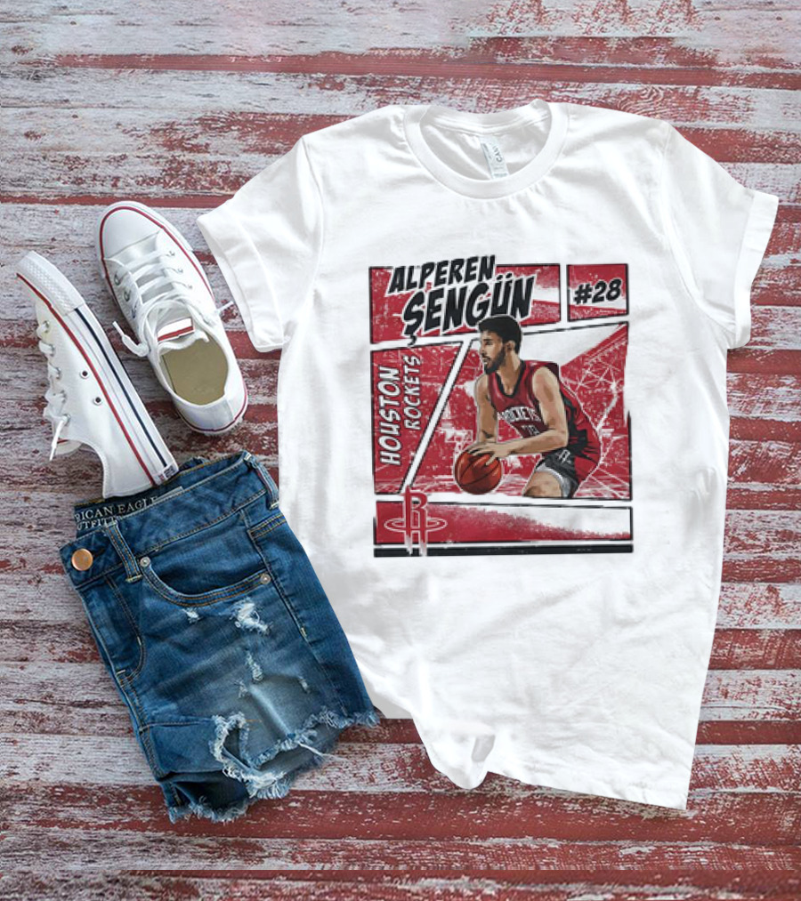 Alperen Sengun #28 Houston Rockets NBA Basketball Comic Vintage T-Shirt