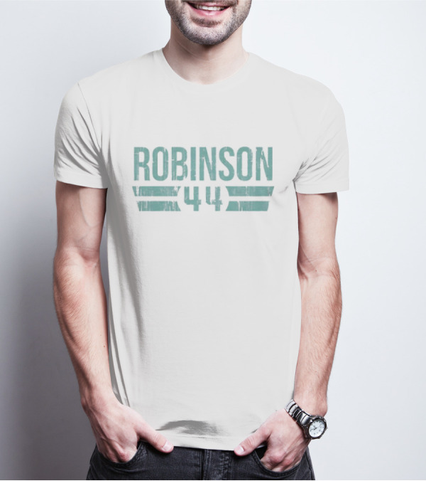Robinson 44 Vintage Miami Dolphins NFL Football Font T-Shirt