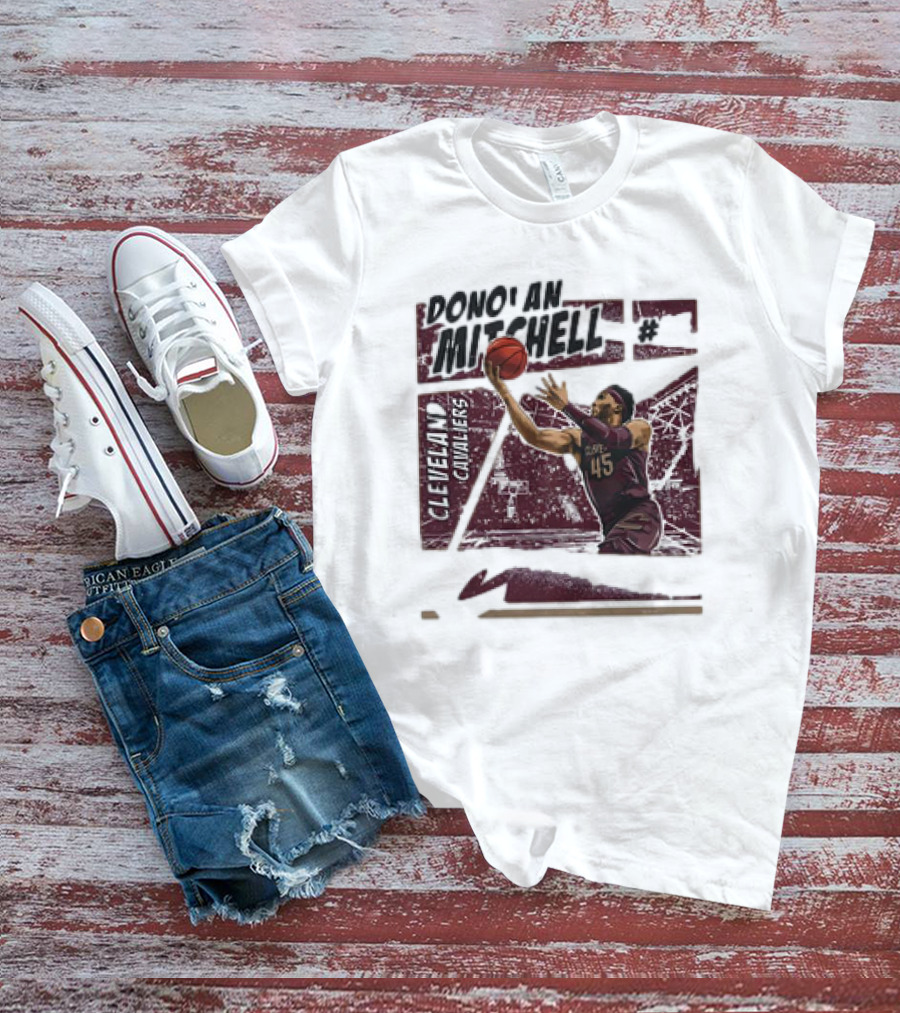 Donovan Mitchell Cleveland Cavaliers Basketball Comic Vintage 45 T-Shirt