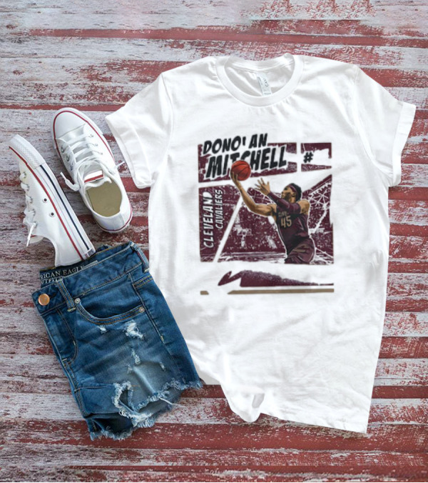Donovan Mitchell Cleveland Cavaliers Basketball Comic Vintage 45 T-Shirt