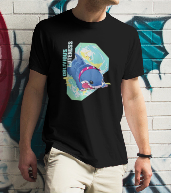 Oblivious Cuteness Shark Water Splash Adventure T-Shirt