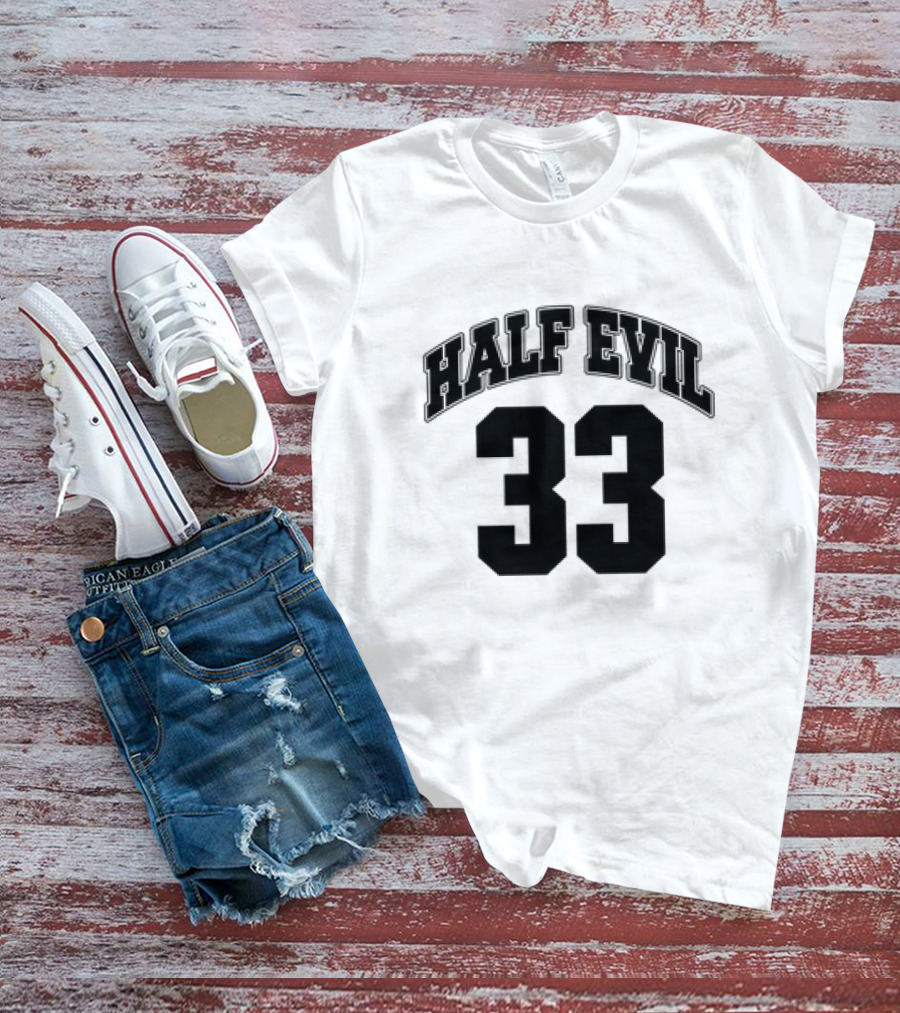 HALF EVIL 33 Vintage Varsity T-Shirt