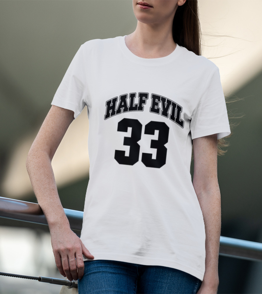 HALF EVIL 33 Vintage Varsity T-Shirt