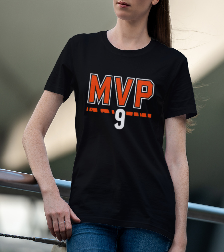 Joe Burrow MVP 9 Cincinnati Bengals NFL Football T-Shirt