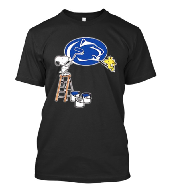 Snoopy And Woodstock Painting Penn State Nittany Lions T-Shirt