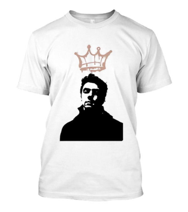 Mangione King Graffiti Crown Portrait Fitted Scoop T-Shirt