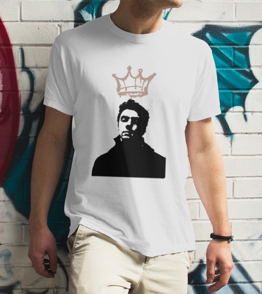 Mangione King Graffiti Crown Portrait Fitted Scoop T-Shirt