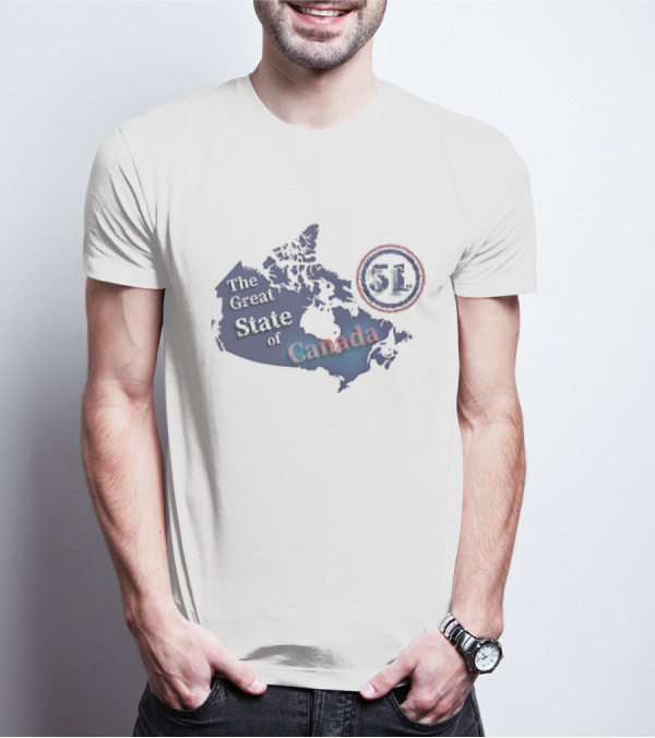 The Great State Of Canada 51st State Map T-Shirt