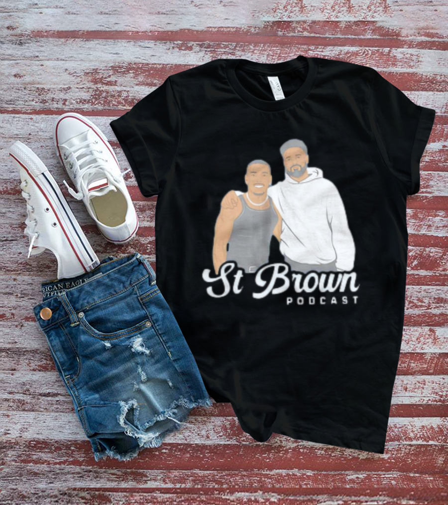 St Brown Podcast Cartoon T-Shirt