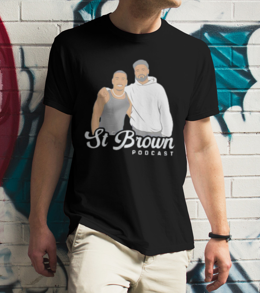 St Brown Podcast Cartoon T-Shirt