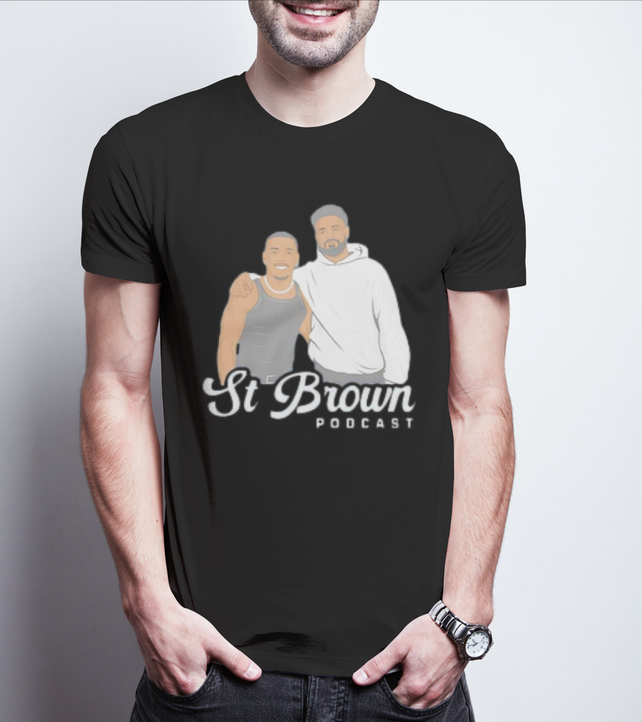 St Brown Podcast Cartoon T-Shirt