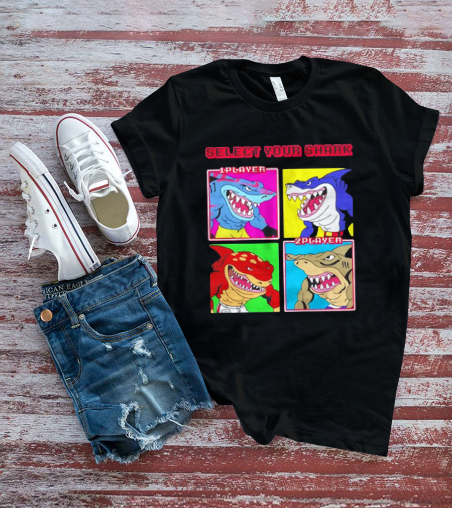 Street Sharks Select Your Shark Player Screen T-Shirt