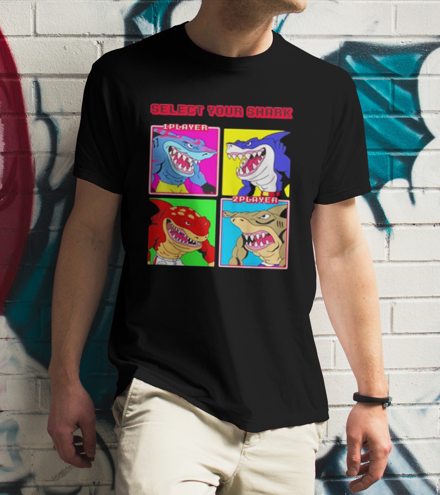 Street Sharks Select Your Shark Player Screen T-Shirt