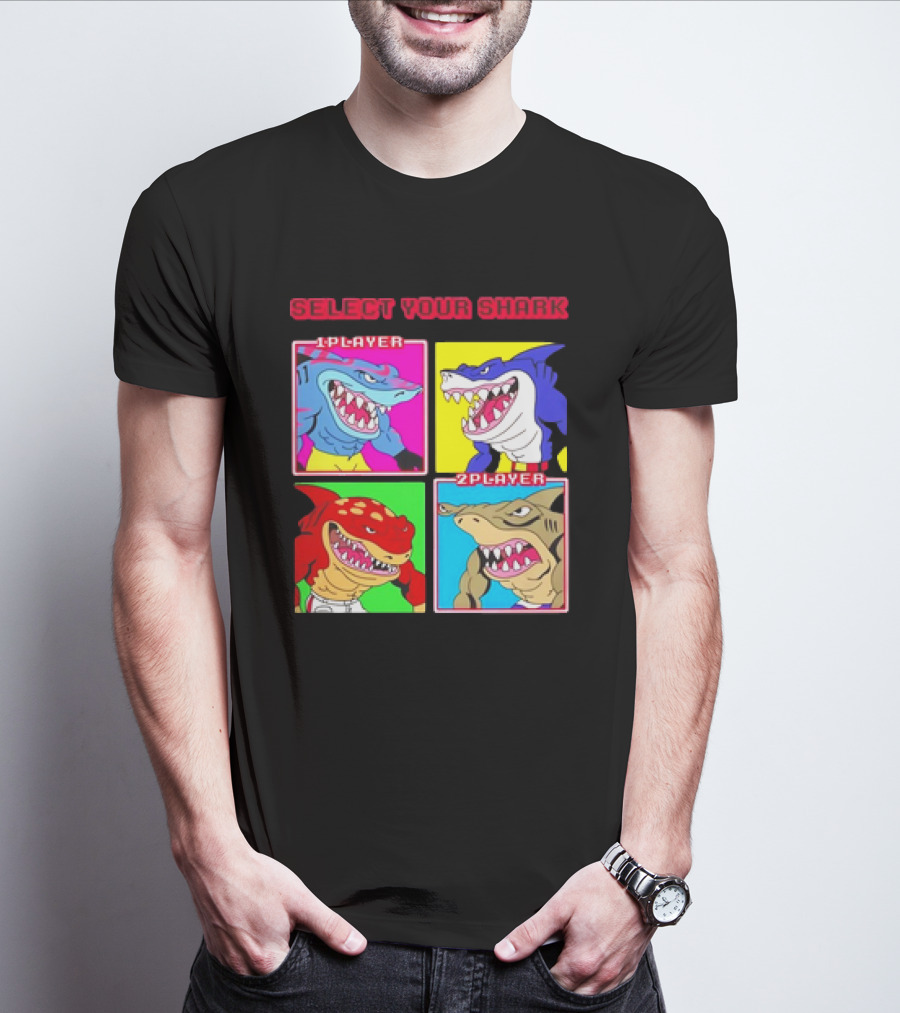 Street Sharks Select Your Shark Player Screen T-Shirt
