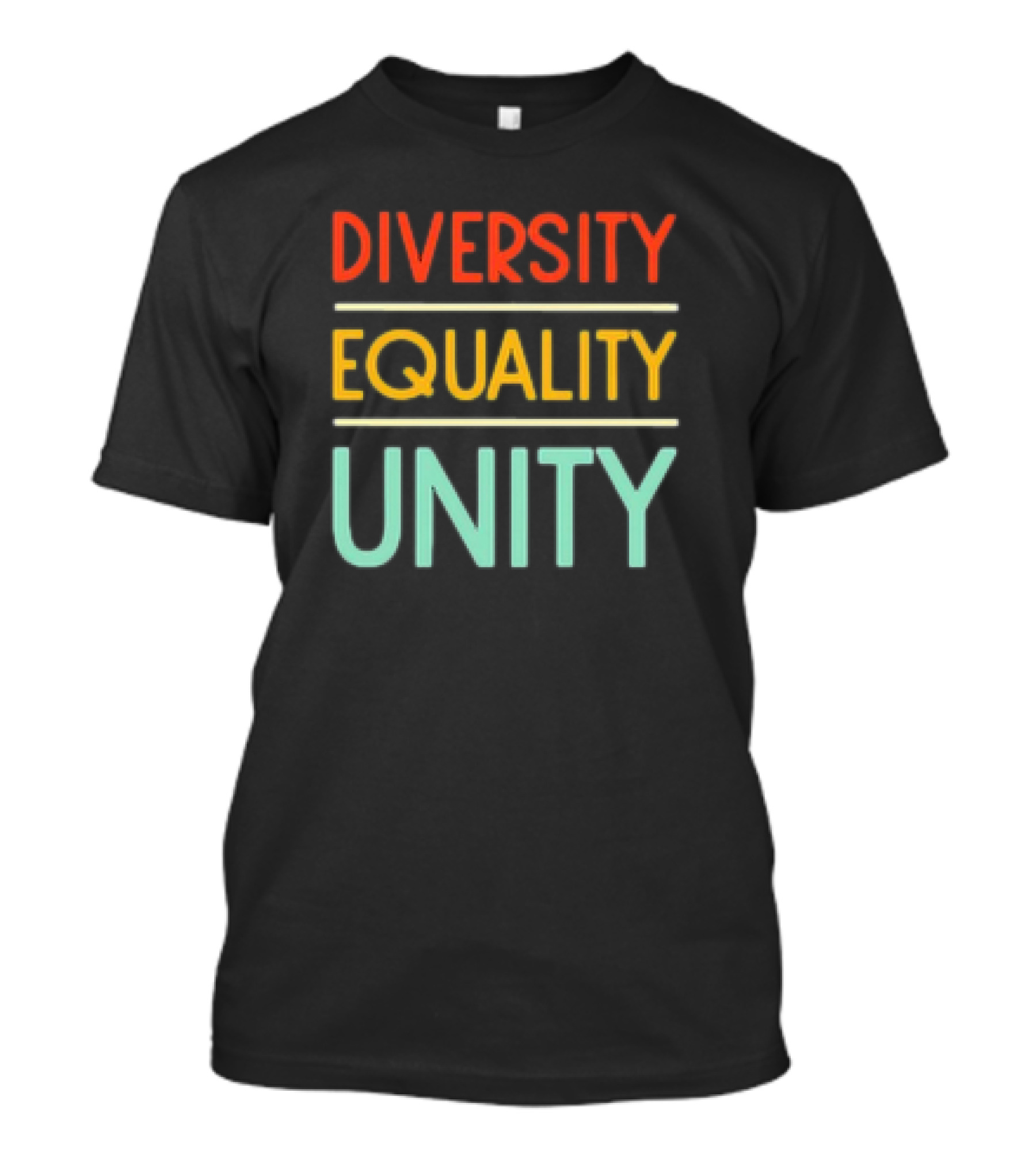 Diversity Equality Unity Bold Multicolor T-Shirt