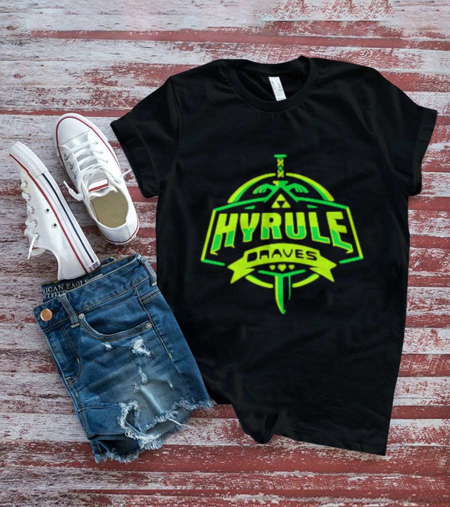 Hyrule Braves Sword Emblem Green Neon T-Shirt